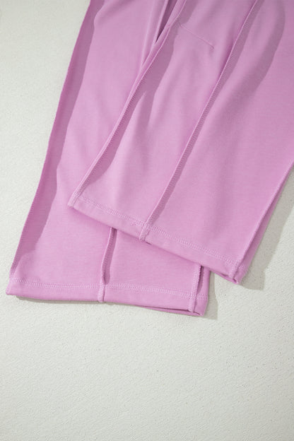 Racing Red Drop Shoulder Boxy Tee and Barrel Pants Set
